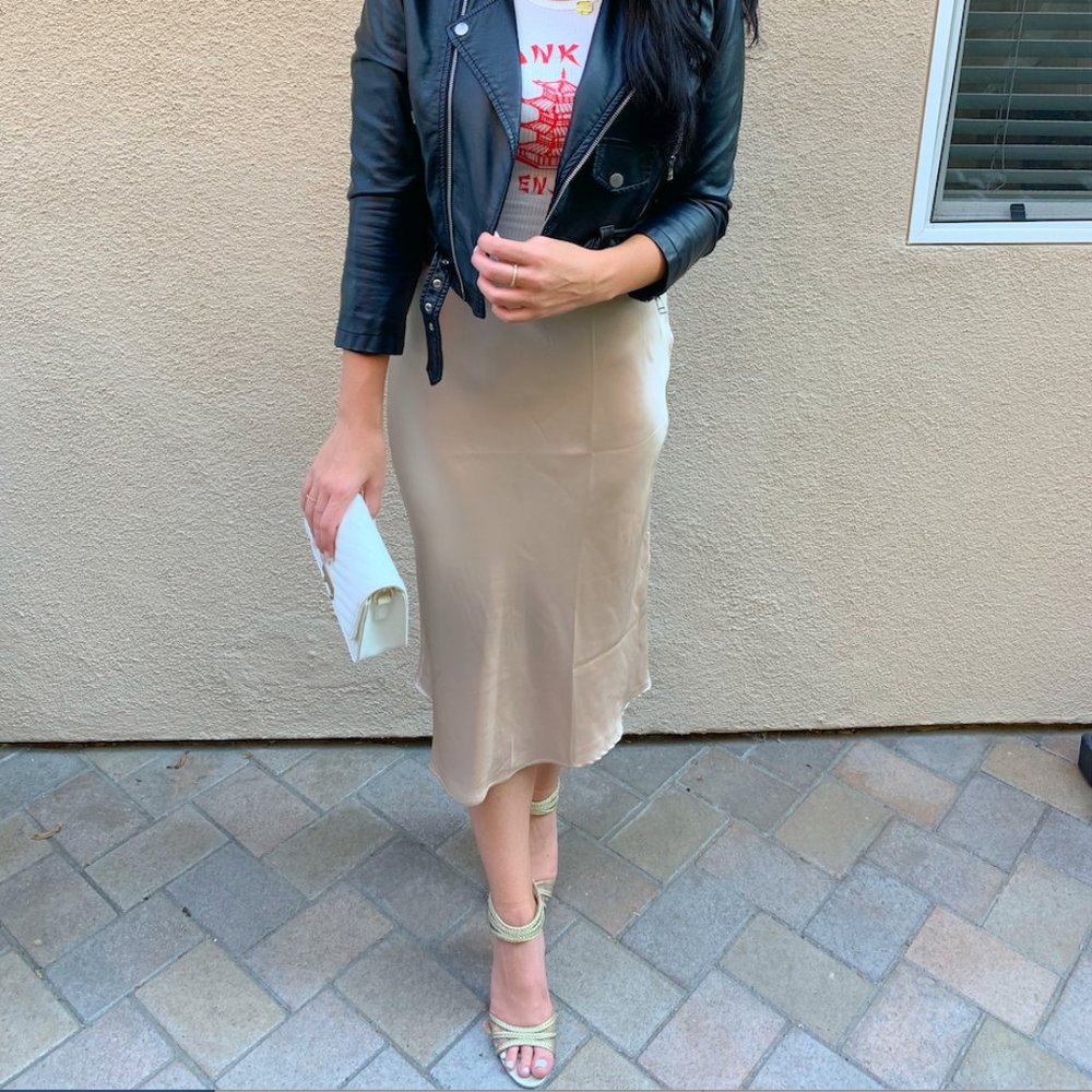Slip Skirt-Champagne